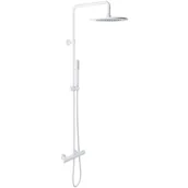 Zestawy prysznicowe - Kolumna prysznicowa z baterią termostatyczną biały mat Simplon Omnires - miniaturka - grafika 1