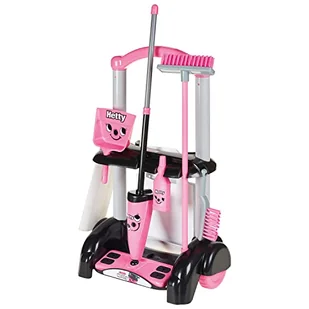 Casdon Henry & Hetty Toys - Hetty Wózek czyszczący - różowy zestaw inspirowany Hetty z 1 mopem, szczotkami, 1 łopatą i akcesoriami, zestaw dla dzieci w wieku od 3 lat - Zabawki AGD - miniaturka - grafika 1