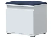 Szafki na buty - Minimalistyczna szafka na buty biały + granat H6-C19 - miniaturka - grafika 1