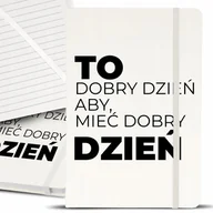 Notesy i bloczki - Notes Notatnik Bujo A5 Biały DOBRY DZIEŃ Top Wzory - miniaturka - grafika 1