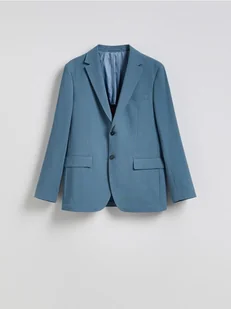Reserved - Marynarka slim fit z domieszką lnu - granatowy - Kurtki męskie - miniaturka - grafika 1