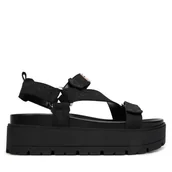 Sandały damskie - Sandały Guess FLJFTT FAL03 Czarny - miniaturka - grafika 1