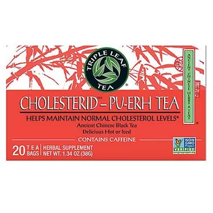 Triple Leaf Tea Herbata potrójnie liściasta Cholesterid - Herbata Pu-erh, 20 torebek (opakowanie 6) - Herbata - miniaturka - grafika 1