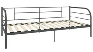 Łóżka - Szare metalowe łóżko pojedyncze 90x200 cm P0-L47 - miniaturka - grafika 1