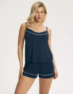 Piżamy damskie - Piżama damska PATRICE Esotiq granatowy L - miniaturka - grafika 1