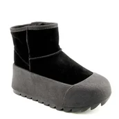 Śniegowce damskie - BIG STAR OO274A213 Botki damskie śniegowce skórzane ocieplane na platformie - miniaturka - grafika 1