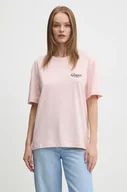 Koszulki sportowe damskie - Guess Jeans t-shirt bawełniany damski kolor różowy W4BI55 K8HM0 - miniaturka - grafika 1