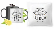 Gadżety dla niej i dla niego - Dla Nauczycielki Zestaw Kubek Magiczny + Poduszka z Nadrukiem ze Zdjęciem - miniaturka - grafika 1