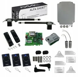 FAAC Zestaw ALFA SHORT 414 230V do bram o długości skrzydła do 1,8 m - Zestawy do bram - miniaturka - grafika 1