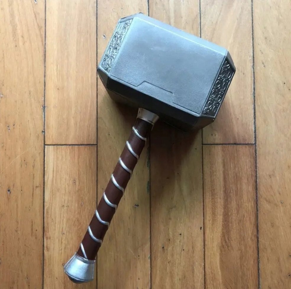 Zabawkowy młot Thora 1:1 Gumowy młot Mjolnir młot superbohatera do cosplayu