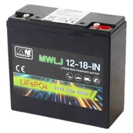 Akumulatory ogólnego zastosowania - Akumulator MWLJ LiFePO4 12.8V 18Ah 230Wh IN (12-18-IN) - miniaturka - grafika 1