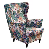 Pokrowce na meble - Pokrowiec Na Fotel Uszak Mandala Wzory Elastyczny [22Ew16] - miniaturka - grafika 1