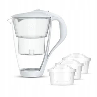Szklany dzbanek Dafi CRYSTAL LED biały 3xUnimax - Dzbanki filtrujące - miniaturka - grafika 1