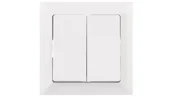Wyłączniki światła i elektryczne - Timex elektro PREMIUM Łącznik podwójny biały WP-3 Pr WP-3 Pr BI - miniaturka - grafika 1