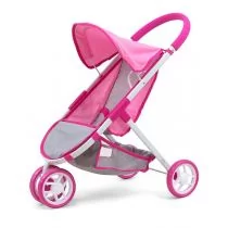 Milly Mally Wózek dla lalek Susie Prestige różowo szary - Wózki dla lalek - miniaturka - grafika 1