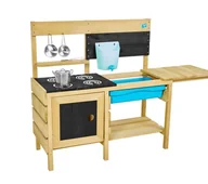 Place zabaw - TP Toys kuchnia dla dzieci ze zlewozmywakiem 4 palniki i akcesoria ze stali nierdzewnej - miniaturka - grafika 1