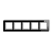 Klawisze i ramki - Pięciokrotna ramka czarna/grafit z efektem szkła 12-11-DRS-5 DECO KARLIK - miniaturka - grafika 1