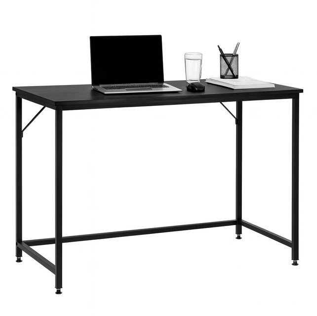 Biurko komputerowe nowoczesne 100x50x76 cm stolik loft industralny czarny UNIWERSALNY