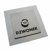 Przycisk dzwonka do domofonu wyjścia wejścia furtki bramy drzwi INOX-INOX LED 9/12/24/230V srebrny