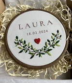 Obrazy i zdjęcia na płótnie - Haftowana metryczka urodzenia - miniaturka - grafika 1