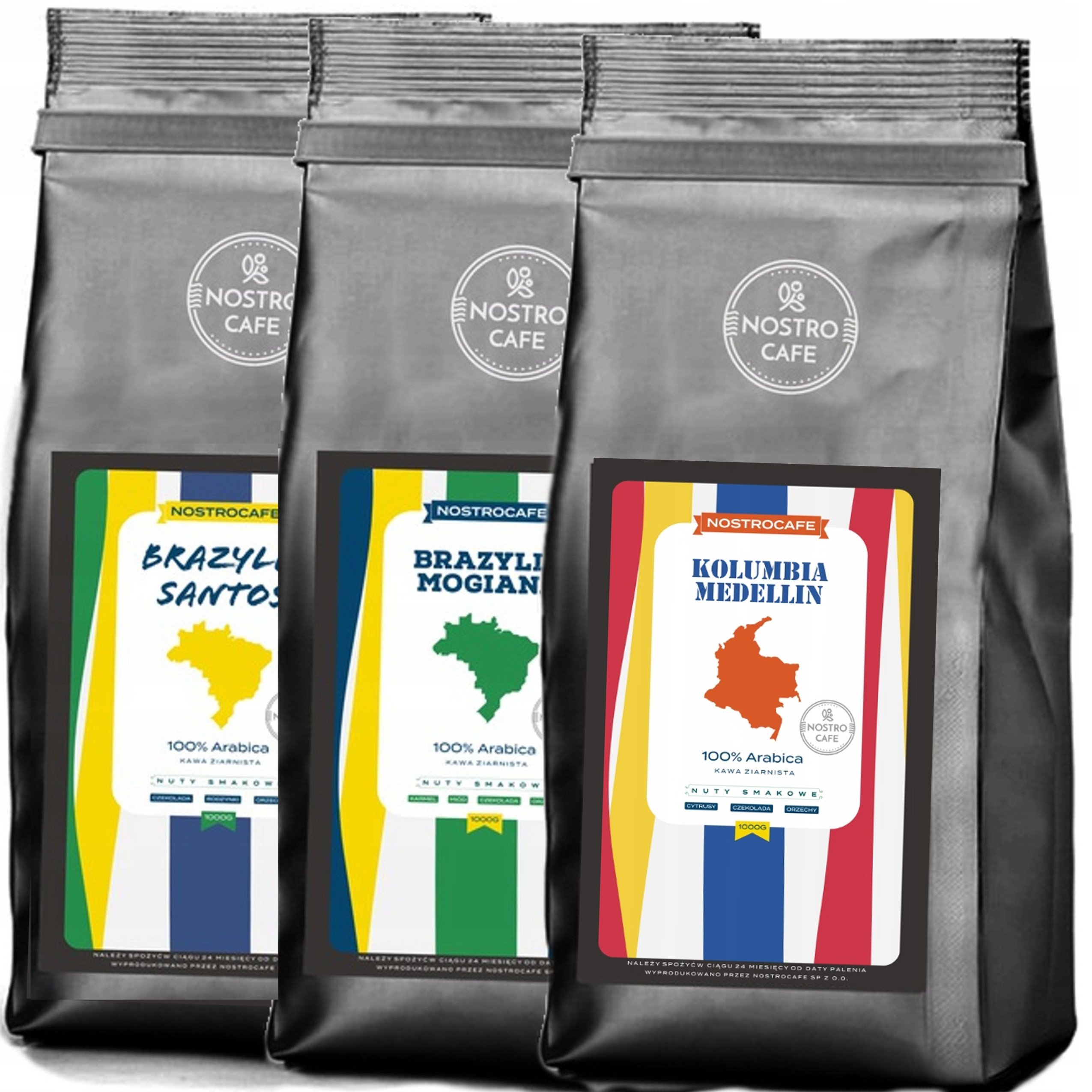 Kawa Ziarnista 3KG Santos, Mogiana, Kolumbia