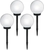 Lampy ogrodowe - GreenBlue Solarna lampa wolnostojąca ogrodowa kula 25x25x58cm, bialy LED, GB166, 4szt. - miniaturka - grafika 1