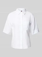 Bluzki damskie - Bluzka koszulowa o kroju relaxed fit z czystego lnu - miniaturka - grafika 1