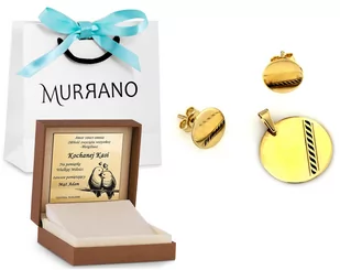 Ciesielscy Złoty komplet 585 kolczyki z zawieszka prezent CS-KO_577_-0-585 - Zestawy biżuterii dla kobiet - miniaturka - grafika 1
