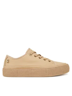 Tommy Hilfiger Espadryle Vulc Espadrille Sneaker FW0FW08404 Beżowy - Espadryle damskie - miniaturka - grafika 1