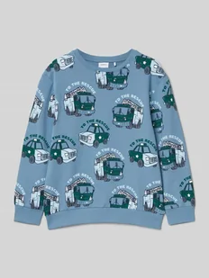 Bluza z prążkowanymi wykończeniami model ‘NMMDIBBO’ - Swetry dla chłopców - miniaturka - grafika 1
