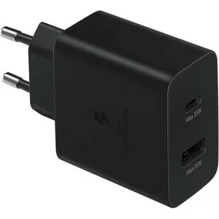 Samsung EP-TA220 35W - Power Adapter Duo (without cable) - Black EP-TA220NBEGEU - Ładowarki do telefonów - miniaturka - grafika 1