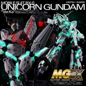 Figurki dla dzieci - gundam - mgex 1/100 unicorn gundam ver.ka bx-0 - model kit - miniaturka - grafika 1