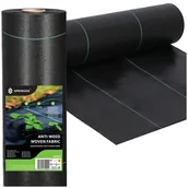 Agrowłókniny - Agrotkanina przeciw chwastom 1,1x50m 135 g/m2 agrowłóknina antychwastowa czarna mata - miniaturka - grafika 1
