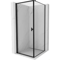 Kabiny prysznicowe - Mexen Mist-B kabina prysznicowa uchylna lewa 90 x 90 cm, czarna ramka, czarna - 8A2T-090-090-70-70-L - miniaturka - grafika 1