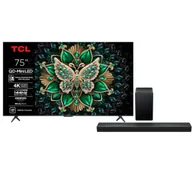 Telewizory - TCL 75C6K 75" QD-Mini LED 4K 144Hz Google TV Dolby Vision IQ Dolby Atmos HDMI 2.1 DVB-T2 + Soundbar TCL Q65H - miniaturka - grafika 1
