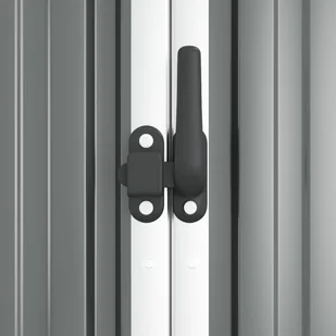 Szopa ogrodowa, szara, 225x89x161 cm, stal galwanizowana Lumarko! - Altany ogrodowe - miniaturka - grafika 7