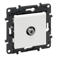 Gniazdka elektryczne - Niloe Step biały gniazdo antenowe 1x F końcowe - miniaturka - grafika 1