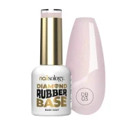 Lakiery hybrydowe - Clavier Nailsology Diamond Rubber Base baza do manicure hybrydowego DB03 Rosy Girl 8ml - miniaturka - grafika 1
