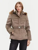 Kurtki damskie - Guess Kurtka puchowa W5BL31 W2802 Beżowy Regular Fit - miniaturka - grafika 1
