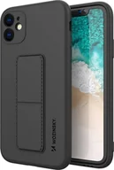 Etui i futerały do telefonów - Wozinsky Wozinsky Kickstand Case elastyczne silikonowe etui z podstawką Samsung Galaxy M31s czarny - miniaturka - grafika 1