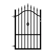 Ogrodzenia - Furtka ogrodzeniowa Marysia czarna, 130-150x90 cm, lewa - miniaturka - grafika 1