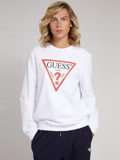 Bluzy męskie - GUESS Bluza Z Trójkątnym Logo 7620207090364 - grafika 1