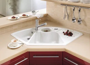 Villeroy & Boch  Solo Corner 670801AM AM Almond - Zlewozmywaki - miniaturka - grafika 2