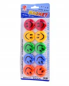 Magnesy - Magnesy Na Lodówkę do tablic Kolorowe Emoji 10szt - miniaturka - grafika 1