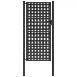 Furtka ogrodowa, antracytowa, 105x250 cm, stal Lumarko! - Ogrodzenia - miniaturka - grafika 4