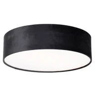 Oprawy, klosze i abażury - QAZQA Lampa sufitowa czarna 40 cm ze złotym wnętrzem - Drum - miniaturka - grafika 1