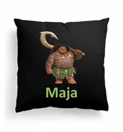 Poduszki dekoracyjne - Foto Poduszka Czarna Vaiana: Skarb oceanu +IMIĘ 7 - miniaturka - grafika 1