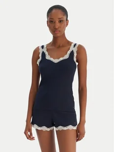 Tommy Hilfiger Piżama UW0UW06215 Granatowy Regular Fit - Piżamy damskie - miniaturka - grafika 1