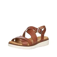 Moda i Uroda OUTLET - Remonte Damskie sandały D2060 Slingback, Braun Muskat 24, 39 eu - miniaturka - grafika 1