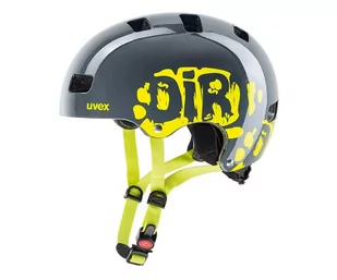 UVEX Uvex Kid 3 Dirtbike Grey-Lime (2017) - Kaski rowerowe - miniaturka - grafika 1